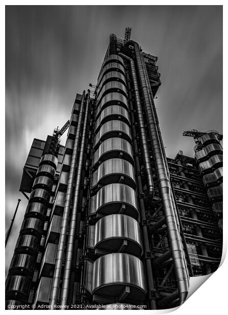 Lloyd's building London Print by Adrian Rowley
