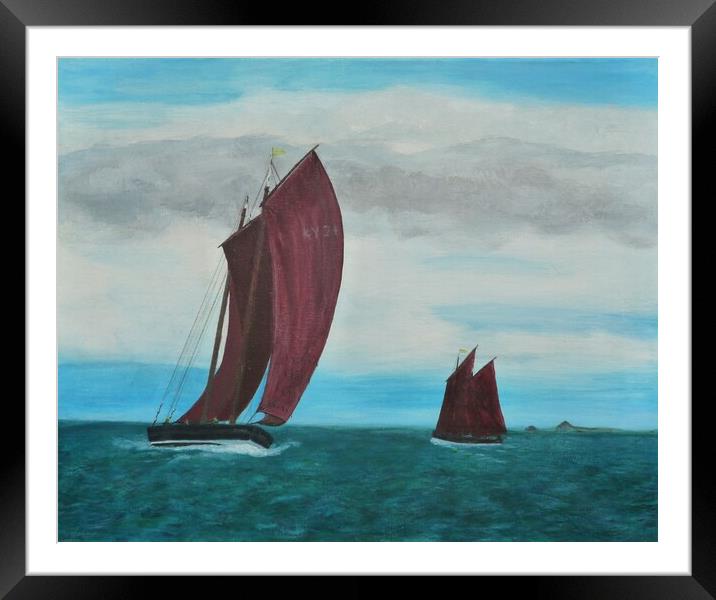 Fifies Sailing Framed Mounted Print by Steve Boston
