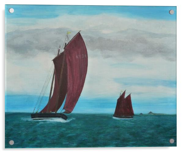 Fifies Sailing Acrylic by Steve Boston