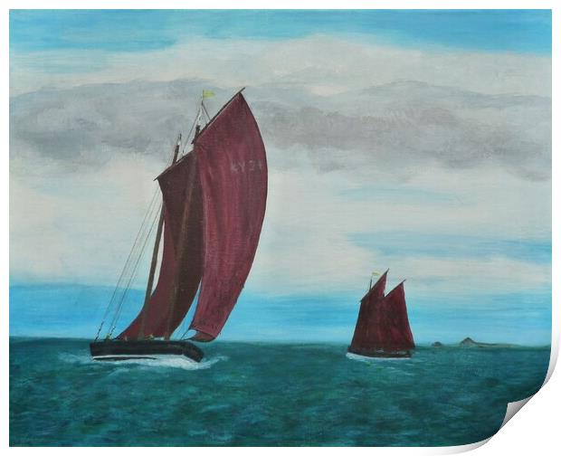 Fifies Sailing Print by Steve Boston