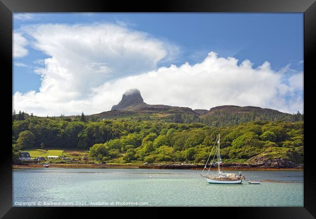 Summer Skies Isle of Eigg Scotland Framed Print by Barbara Jones