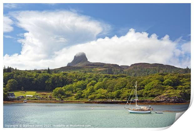 Summer Skies Isle of Eigg Scotland Print by Barbara Jones