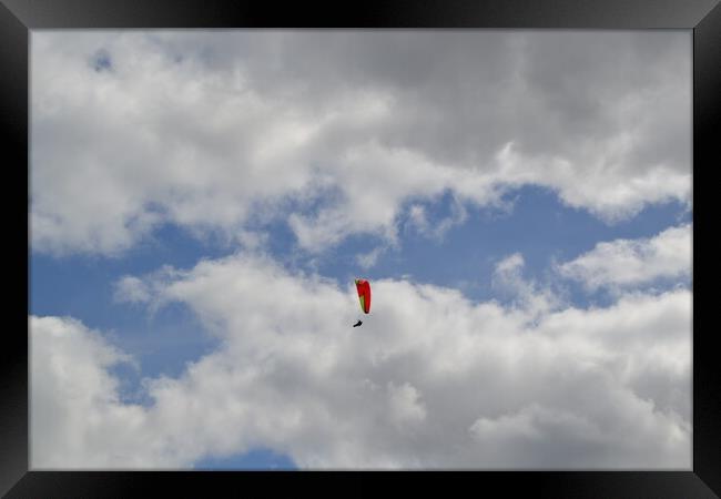 Hang  Glider Framed Print by John Bridge