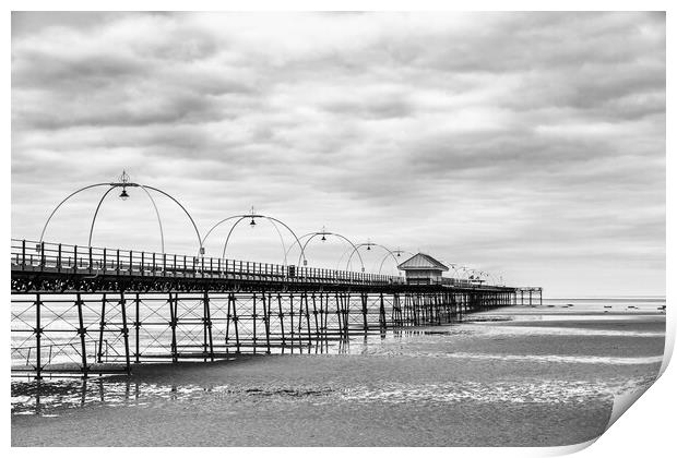 Southport Pier struts out onto the beach Print by Jason Wells