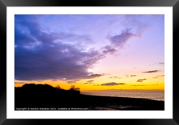 Sunset over the Severn Estuary  Framed Mounted Print by Gordon Maclaren