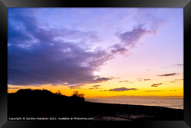 Sunset over the Severn Estuary  Framed Print by Gordon Maclaren