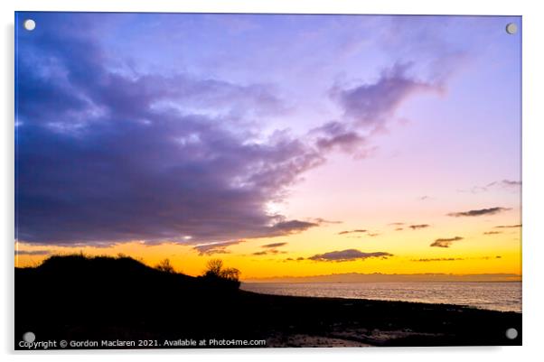 Sunset over the Severn Estuary  Acrylic by Gordon Maclaren