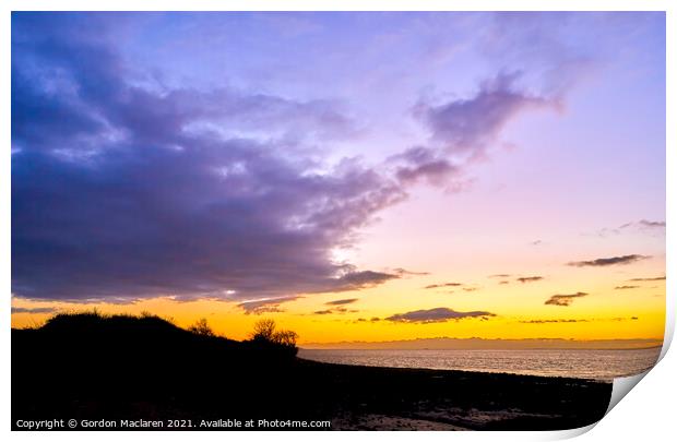 Sunset over the Severn Estuary  Print by Gordon Maclaren