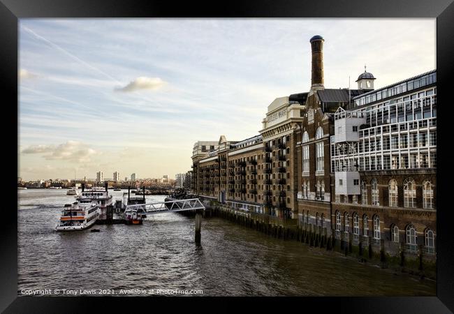 Butlers Wharf Framed Print by Tony Lewis
