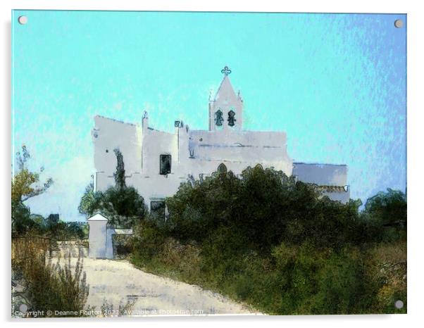 Hermitage Sant Joan de Missa Ciutadella Menorca Acrylic by Deanne Flouton