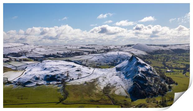 Snow Capped Parkhouse Hill Derbyshire Print by Phil Durkin DPAGB BPE4