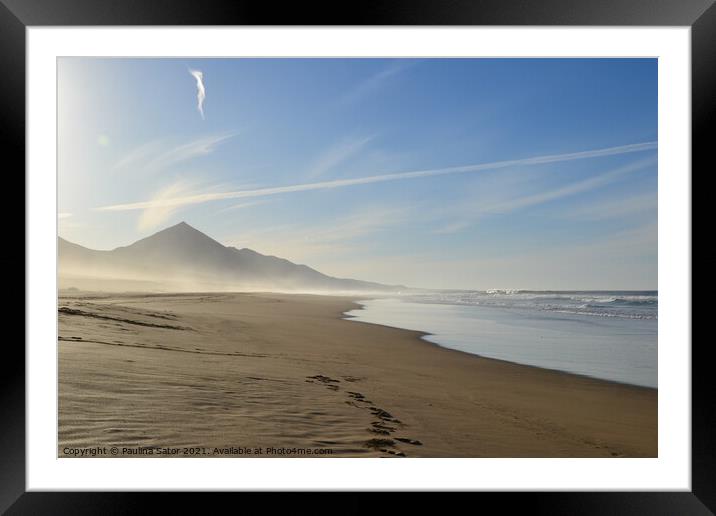Playa de Cofete, Fuerteventura Framed Mounted Print by Paulina Sator