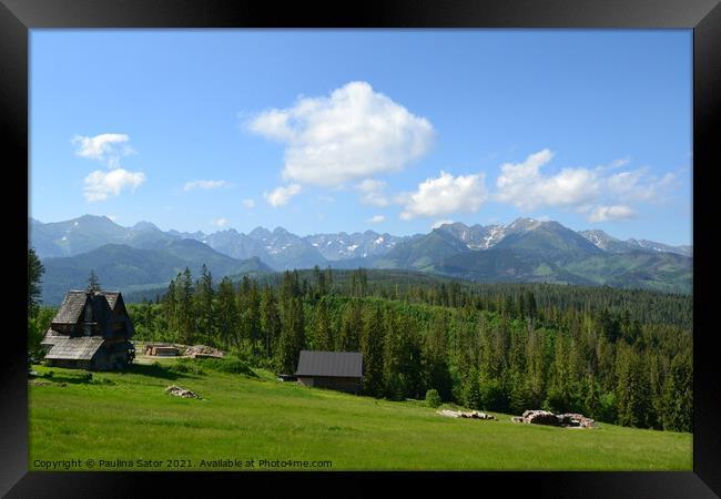 Tatra Mountains panorama Framed Print by Paulina Sator