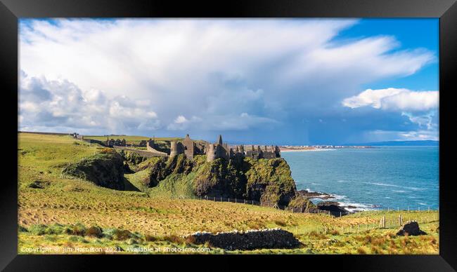 Dunluce castle Northern Ireland Framed Print by jim Hamilton