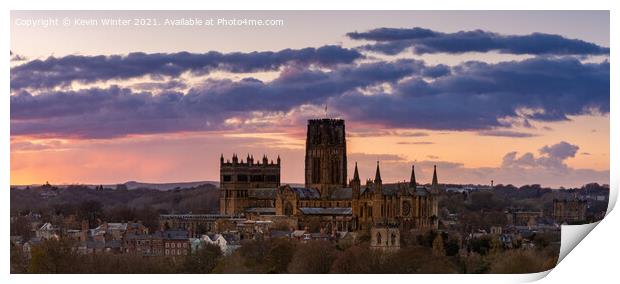 Durham Cathedral Panoramic Print by Kevin Winter