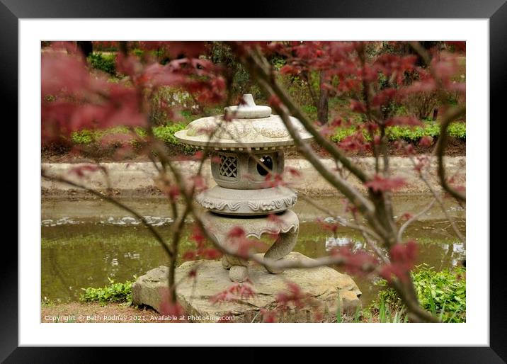 Japanese Zen Garden Framed Mounted Print by Beth Rodney