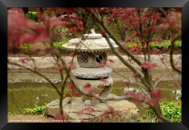 Japanese Zen Garden Framed Print by Beth Rodney
