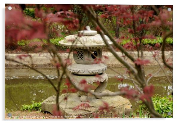Japanese Zen Garden Acrylic by Beth Rodney