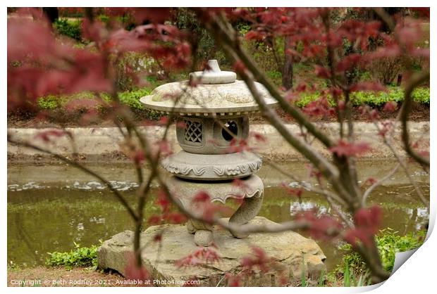 Japanese Zen Garden Print by Beth Rodney