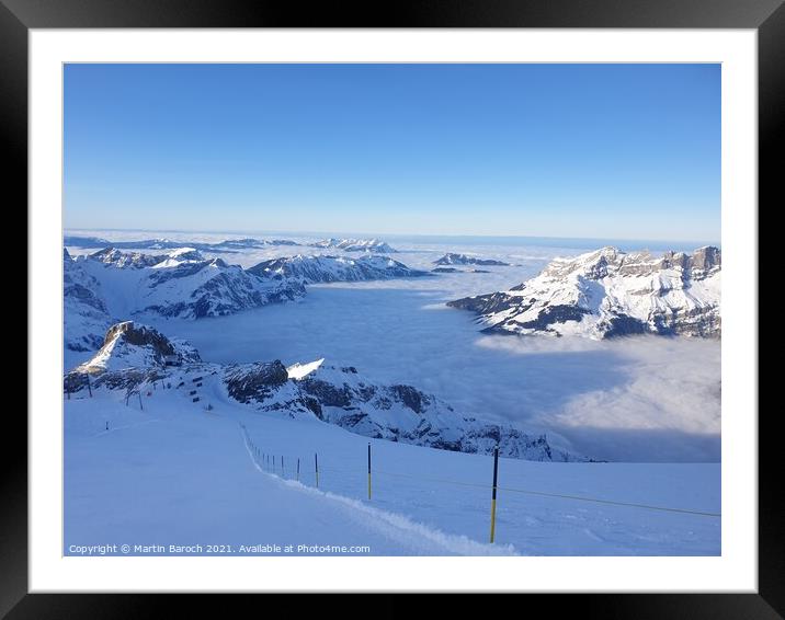 Look from the Titlis glacier Framed Mounted Print by Martin Baroch