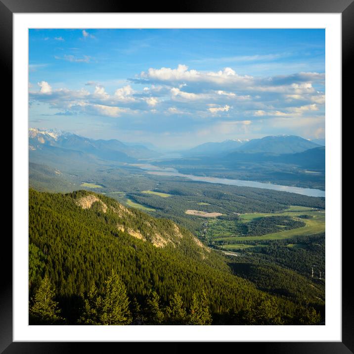 Columbia Valley from Mount Swansea Britihs Columbia Framed Mounted Print by Shawna and Damien Richard