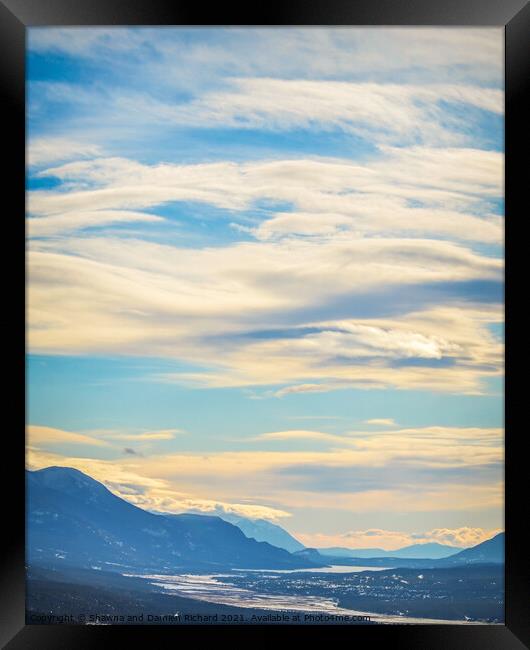 View of Columbia Valley from Mt. Swansea near Invermere, BC Framed Print by Shawna and Damien Richard