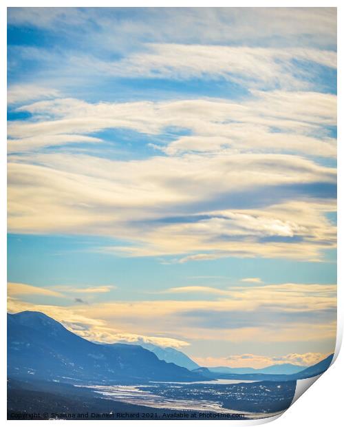 View of Columbia Valley from Mt. Swansea near Invermere, BC Print by Shawna and Damien Richard