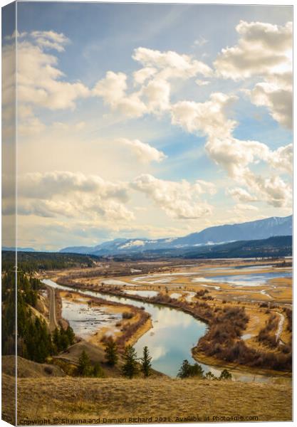 Columbia Wetlands, British Columbia, Canada in Spring Canvas Print by Shawna and Damien Richard