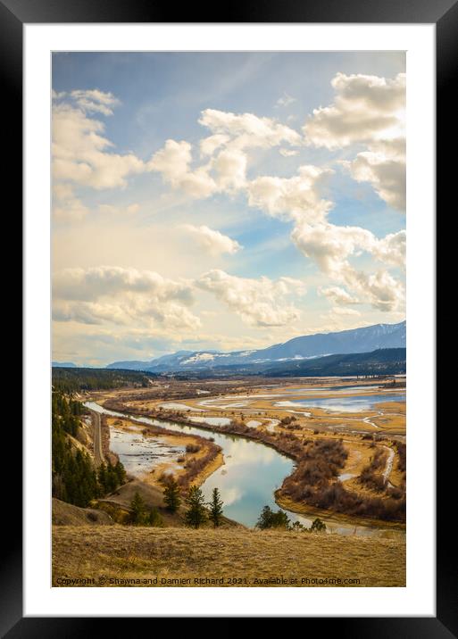 Columbia Wetlands, British Columbia, Canada in Spring Framed Mounted Print by Shawna and Damien Richard