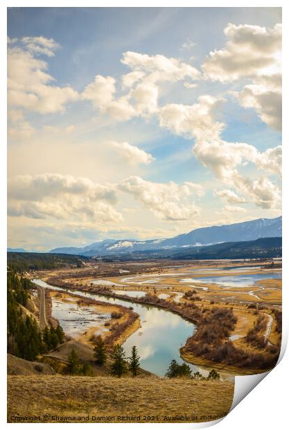 Columbia Wetlands, British Columbia, Canada in Spring Print by Shawna and Damien Richard