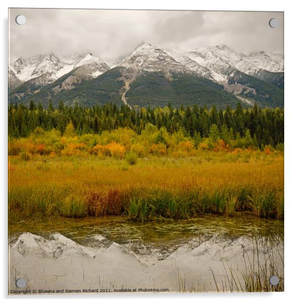 Mitchell Mountain Range Kootenay National Park Acrylic by Shawna and Damien Richard