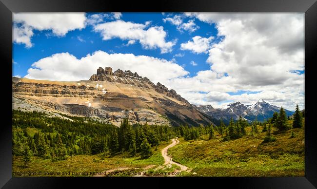 Mountain view LDolomite Pass Banff National PArk Framed Print by Shawna and Damien Richard