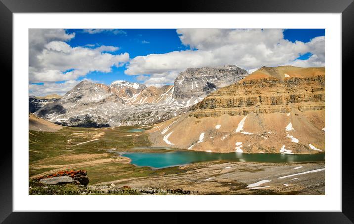 Mountain and Lake View from Dolomite Pass, Banff Framed Mounted Print by Shawna and Damien Richard