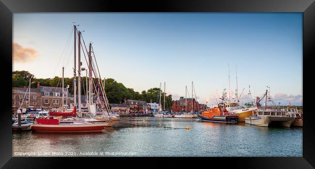 Padstow Harbour Framed Print by Jim Monk