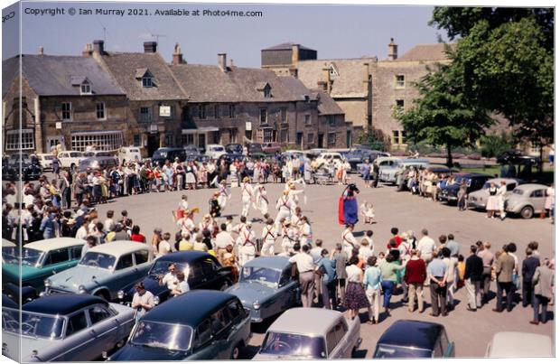 Morris dancers, Stow-on-the-Wold, 1963 Canvas Print by Ian Murray
