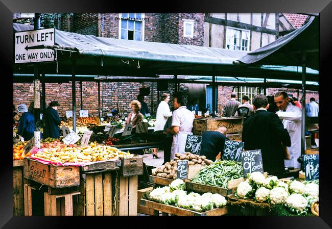 Street market, York, England, 1963 Framed Print by Ian Murray