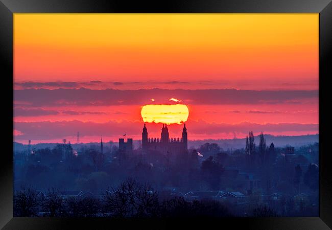 Kings College Chapel at Sunrise Framed Print by Andrew Sharpe