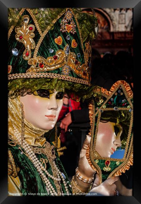 Carnevale di Venezia Framed Print by Steve de Roeck