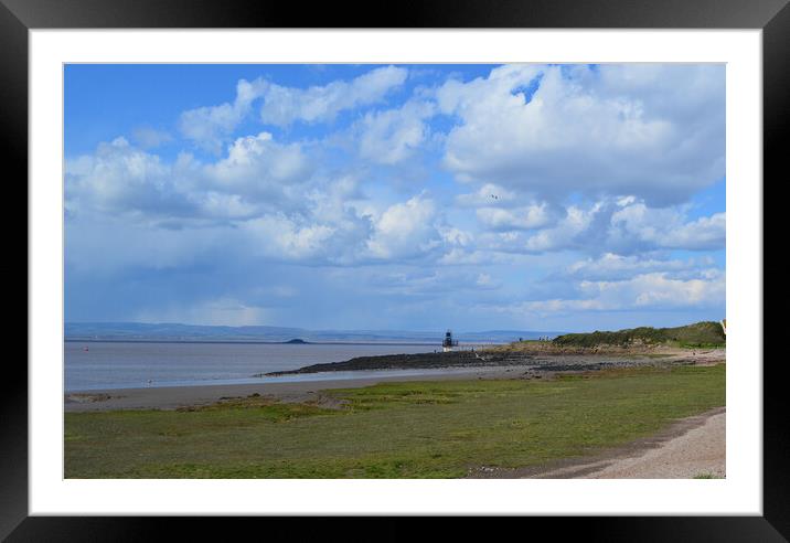 Portishead point beach somerset Framed Mounted Print by Ollie Hully