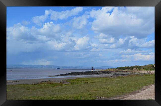 Portishead point beach somerset Framed Print by Ollie Hully