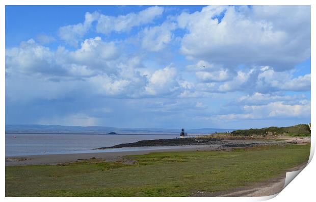 Portishead point beach somerset Print by Ollie Hully