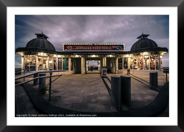 Cromer Pier Framed Mounted Print by Peter Anthony Rollings