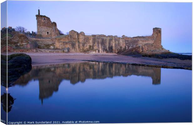 St Andrews Castle before Dawn Canvas Print by Mark Sunderland