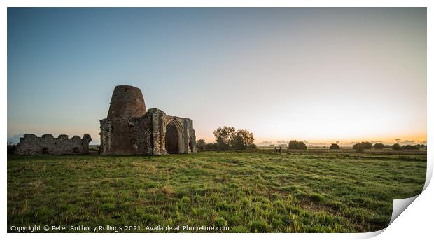 St Benets Abbey Print by Peter Anthony Rollings