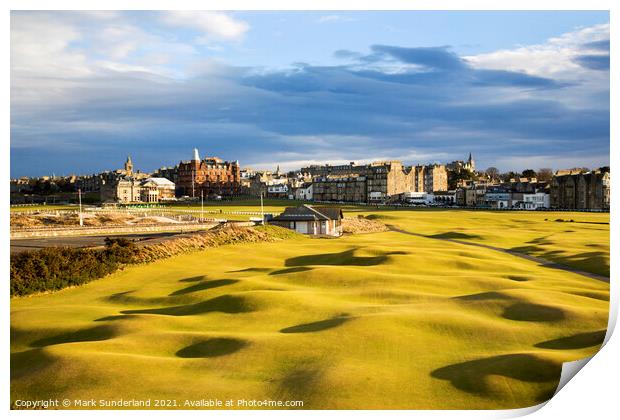 St Andrews at Sunset Print by Mark Sunderland