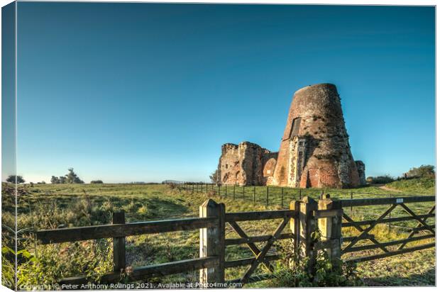 St Benets Abbey Canvas Print by Peter Anthony Rollings