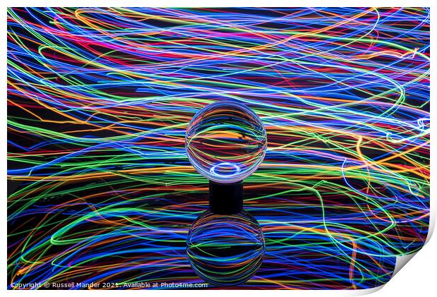 LENS BALL AND LIGHTS 1  Print by Russell Mander