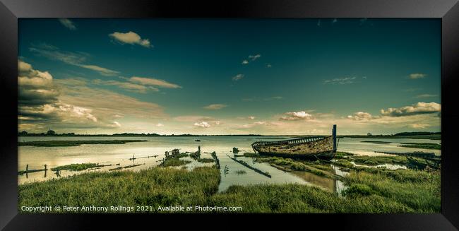 Maldon Wreck Framed Print by Peter Anthony Rollings