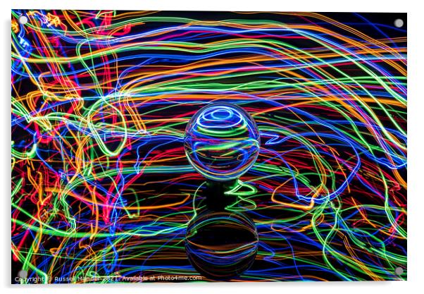 LENS BALL AND LIGHTS 3 Acrylic by Russell Mander