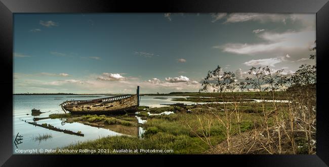Maldon Wreck Framed Print by Peter Anthony Rollings